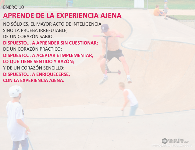 Aprende de la experiencia ajena